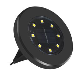 Solar Disk Garden Lights 8 LED Solar Ground Lights Waterproof Patio Outdoor Light with Light Sensor