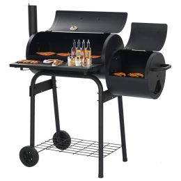 Outdoor BBQ Grill Charcoal Barbecue Pit Patio Backyard Meat Cooker Smoker