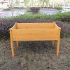 Outdoor Raised Garden Bed; Wood Planter Box for Vegetable Flower; Elevated Reinforced Large Garden Planters Boxes for Backyard Patio Gardening Balcony