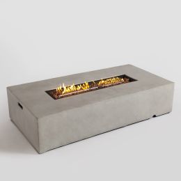 56inch Concrete Rectangle Propane Gas Fire Pit