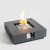 Outdoor Concrete Fire Pit Table Propane Fire Pit Patio Gas Fire Pit Table-Grey