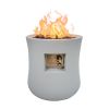 MgO Grey Outdoor Gas fire Pit 40000BTU for Outdoor