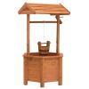 vidaXL Garden Wishing Well Planter 15.7"x15.7"x33.1" Firwood