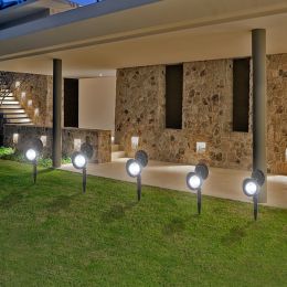 2pcs Solar Landscape Spotlight LED Lighting Plastic for Outdoor Garden Yard Porch Pool RT