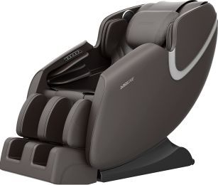 BOSSCARE Massage Chair Recliner with Zero Gravity; Full Body Airbag Massage Chair with Bluetooth Speaker; Foot Roller Brown