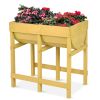 Elevated Wooden V Shaped Planter Elevated Vegetable Planter Freestanding Planting With Liner