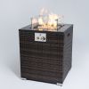 28inch Outdoor Fire Pit Column; Propane Fire Column for Decor Gas Fire Pit Table Garden Corner Table with Fire