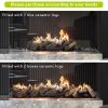 10Pcs Larger Gas Fireplace Logs ; Ceramic Wood Fire Pit Logs Decorations Indoor and Outdoor