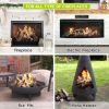 10Pcs Larger Gas Fireplace Logs ; Ceramic Wood Fire Pit Logs Decorations Indoor and Outdoor