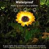 Outdoor Solar Garden Stake Lights; Upgraded LED Solar Powered Light with 20 LED Sunflower; Waterproof Solar Decorative Lights for Garden; Patio; Backy