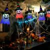Halloween Ghost Witch Hat Hanging Light Lantern 11.6ft Outdoor String Decorative Light Patio Yard Garden Indoor Light