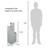 Metal Floor Indoor/Outdoor water Fountain - Freestanding Fountain with LED