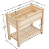 34" x 18.1" x 30" Beige Wood Composite Raised Garden Kit