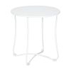 Metal Patio Side Table 18â€ x 18â€ Heavy Duty Weather Resistant Anti-Rust Outdoor End Table Small Steel Round Coffee Table Porch Table Snack Table for B