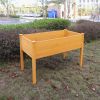 Outdoor Raised Garden Bed; Wood Planter Box for Vegetable Flower; Elevated Reinforced Large Garden Planters Boxes for Backyard Patio Gardening Balcony