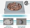 Round Fire Pit; Outdoor 10 inch Round Concrete Tabletop Gas Firebowl; 10; 000 BTU
