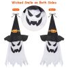 Halloween Ghost Witch Hat Hanging Light Lantern 11.6ft Outdoor String Decorative Light Patio Yard Garden Indoor Light