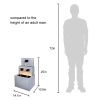 3-Tiered Floor Indoor/Outdoor Water Fountain Metal Water Fountain with LED