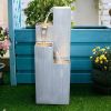 Metal Floor Indoor/Outdoor water Fountain - Freestanding Fountain with LED