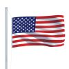 vidaXL US Flag and Pole Aluminum 20.3'