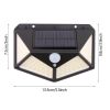 100 LED Solar Powered Light Motion Sensor Wall Yard Garden Outdoor Street Light