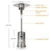 46000BTU Propane Patio Heater ,Stainless Steel, New Design,ETL Certificate