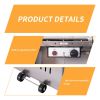 Outdoor Patio Pyramid Propane Space Heater, Portable Flame Heater, W/Wheels,Stainless Steel Color RT