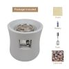 MgO Grey Outdoor Gas fire Pit 40000BTU for Outdoor