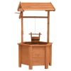 vidaXL Garden Wishing Well Planter 15.7"x15.7"x33.1" Firwood