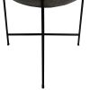 26 Inch Wide Round Tray Planter; Galvanized Iron Frame; X Shape Base; Gray; Black; DunaWest