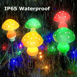 Solar Mushroom Light; Multi-Color Changing LED Outdoor Flowers Garden Courtyard Yard Patio Outside Christmas Holiday Decor (Quantity: Solar 8 Lights)