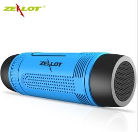 S1 Portable Bluetooth Speaker Wireless Bicycle Sound Box with LED Light Outdoor Waterproof Subwoofer Stereo Surround (Color: Blue)
