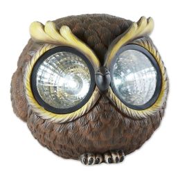 Outdoor Decor Backyard Garden Lawn Solar Garden Light (Color: Brown, Option: Owl 7.5In)