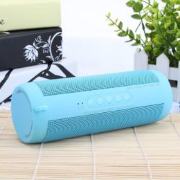 Outdoor waterproof bluetooth speaker Wireless Bluetooth subwoofer outdoor portable Bluetooth audio (Color: Blue)