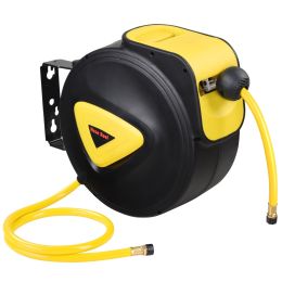 Auto rewind air hose reel (Color: Yellow)