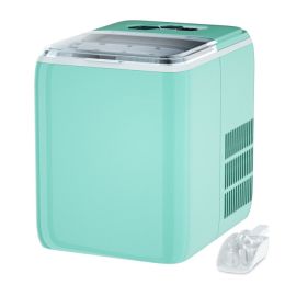 44 lbs Portable Countertop Ice Maker Machine with Scoop (Color: Green)