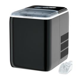 44 lbs Portable Countertop Ice Maker Machine with Scoop (Color: Black)