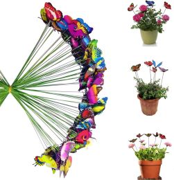 Metal Wire Butterfly Plant Stakes  Garden Decor (Option: 100 Pieces)