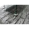 Living Source International Concrete Propane/Natural Gas Fire Pit Table with Glass