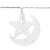 Ramadan Star Moon Crescent String Lights 2 Light Modes Battery Powered Decorative Light for Christmas Wedding Party Home Patio Warm Light