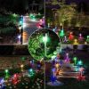 12 Pcs LED Stainless Steel Outdoor Garden Solar Lights for Pathway Walkway Patio Yard Lawn Cool White XH