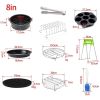 Kitchen Cooking Tool 10Pcs Accessory Baking Basket Pizza Plate Grill Pot For Airfryer 3.2-5.8QT