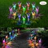 12 Pcs LED Stainless Steel Outdoor Garden Solar Lights for Pathway Walkway Patio Yard Lawn Cool White XH