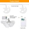 Ramadan Star Moon Crescent String Lights 2 Light Modes Battery Powered Decorative Light for Christmas Wedding Party Home Patio Warm Light
