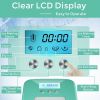 26 lbs Countertop LCD Display Ice Maker with Ice Scoop