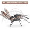 Folding Recliner Lounge Chair with Shade Canopy Cup Holder