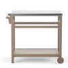 Outdoor Prep Cart Dining Table for Pizza Oven, Patio Grilling Backyard BBQ Grill Cart