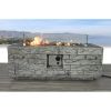 Living Source International Concrete Propane/Natural Gas Fire Pit Table with Glass
