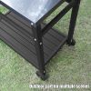 Outdoor Prep Dining Table; Movable Pizza Oven Stand;  Stainless Steel Patio Bar Cart; Patio Grilling Backyard BBQ Grill Cart