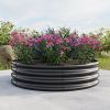 11.4' Tall Round Raised Garedn Bed; Metal Raised Beds for Vegetables; Outdoor Garden Raised Planter Box; Backyard Patio Planter Raised Beds for Flower